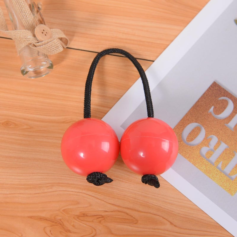 MGTECH 2 Pairs Aslatua Shakers, Kashaka Musical Percussion Instrument African Asalato Shaker Rhythmic Balls, Red - Image 3